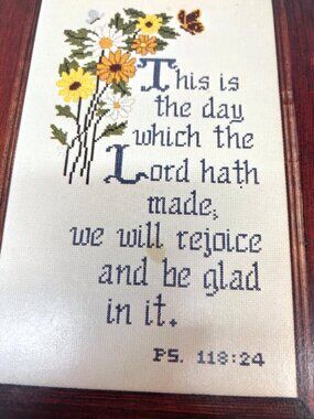 This Is The Day Cross-Stitch Pattern Designs - Floral & Psalm 118:24